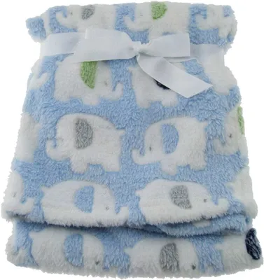 Immagine prodotto di Bieco Copertina per neonati maschi blu con elefanti | Copertina per neonati | Copertina morbida per neonati | Baby Blanket | Copriletto per bambini maschi | Copertina per passeggino | Copertina morbida per neonati | Cuscino | Copertina per neonati | Copertina in pile soffice