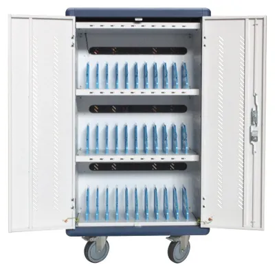 Immagine prodotto di Techly I-cabinet-30DUTY Carrello/armadio portatile per la gestione dei dispositivi Bianco Blu