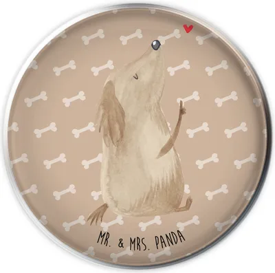 Produktbild von Mr. & Mrs. Panda Waschbecken Stöpsel Hund Liebe - Hundeglück - Geschenk, Hunde, Ablaufgarnitur, abfluss, Ablaufstopfen, Herz, Abflussstopfen, waschbeckenstöpsel