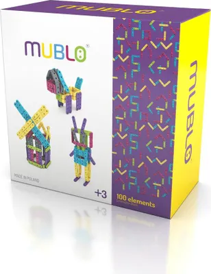 Produktbild von Mublo 100-teiliges Bausteine-Set – Flexible Konstruktionssteine für kreativen Spielspaß