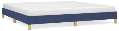 Productafbeelding van Bed met Hoofdeinde van Blauwe Stof, 200 x 200 cm