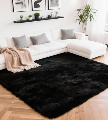 Obrázek produktu pro Koberec s vysokým vlasem, velmi měkký, rozměry 200x300 cm, vhodný do obývacího pokoje