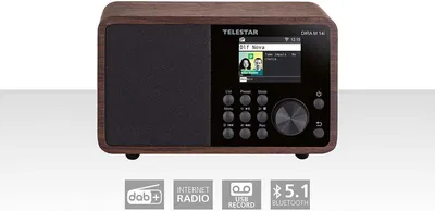 Produktbild von Telestar TEL DIRA M14I (HOLZ), Tragbar, Digital, DAB, DAB+, FM, 87,5 - 108 MHz, 174 - 240 MHz, 15 W