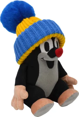Produktbild von Kuscheltier Der kleine Maulwurf mit der blauen Mütze sitzt 20 cm Schwarz/Blau, 48902G