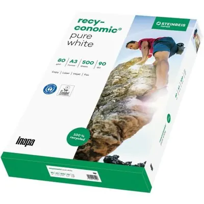 Produktbild von Kopierpapier Recyconomic Pure White A3 80g weiß RC VE=500 Blatt