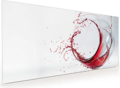 Produktbild von Küchenrückwand Spritzschutz Glas mit Motiv Rotwein Spritzer 40 x 40 cm