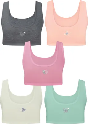 Produktbild von 5er Set Mädchen Bustier BH - Strass - Bunt