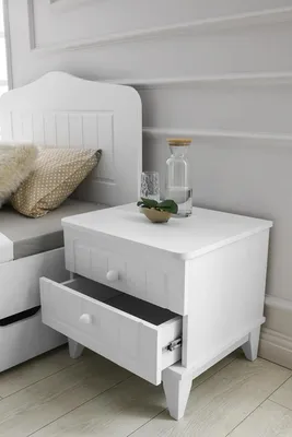 Obrázek produktu pro Noční stolek Moderní design Dvě zásuvky Ložnice Pokoj pro hosty Stylový
