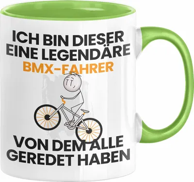 Produktbild von BMX-Fahrer Geschenk Tasse Lustige Geschenkidee Geburtstag für BMX-Fahrer Ich Bin Dieser Legendäre BMX-Fahrer Von Dem Alle Geredet Haben Kaffee-Becher (Grün)