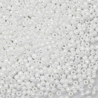 Immagine prodotto di Perline di vetro 3 mm, perla bianca 3600/100 g, 8/0