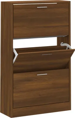 Obrázok produktu pre Botník hnedý dub 63x24x103 cm spracované drevo
