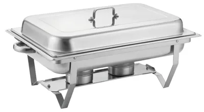 Produktbild von Chafing Dish 11L Speisenwärmer aus Edelstahl Buffetwärmer mit Deckel Warmhaltebehälter mit Wasserbad Catering Buffet Events Grillgut