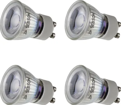 Produktbild von 4x LED Lampen GU10 warmweiss 3W ø35m 230V Leuchtmittel Spot Strahler COB SEBSON