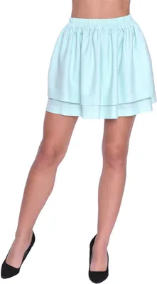 Produktbild von Damen Eleganter Rock Minirock mit Taschen; Mintgrün/S/M 36/38