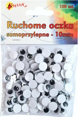 Immagine prodotto di Occhi mobili autoadesivi 10 mm 100 pz Shan SO04