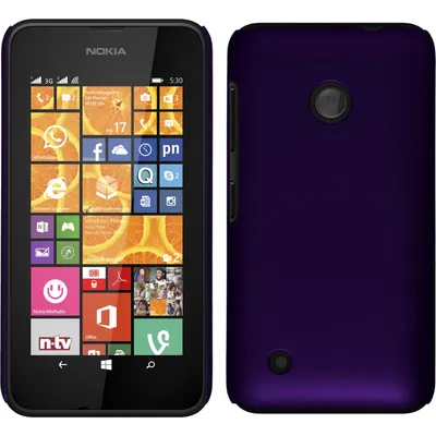 Produktbild von PhoneNatic Case kompatibel mit Nokia Lumia 530 - Hülle lila gummiert Hard-case Cover