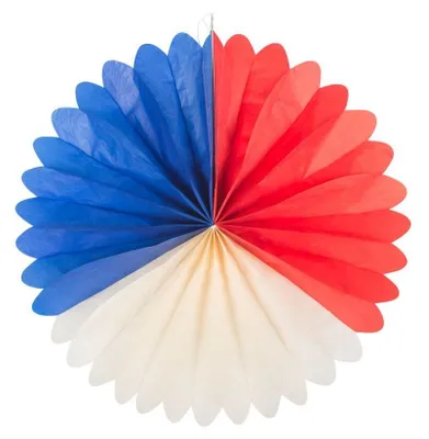 Produktbild von Deko-Fächer blau weiss rot Frankreich | schwer entflammbar Ø: 50 cm