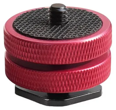 Productafbeelding van Flitsschoenadapter 1/4 inch voor DSLR-camera's met rubberen mat en statiefaansluiting