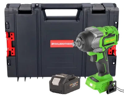 Produktbild von Procraft PWA36bb Akku Schlagschrauber 20 V 850 Nm 1/2" Brushless + 1x Akku 4,0 Ah + RHINO Toolcase - ohne Ladegerät