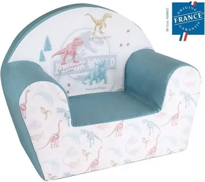 Produktbild von Club Sessel, Jurassic World Dinosauriermotiv, Kindergröße, 52 x 33 x 42 cm, Waschbarer Bezug