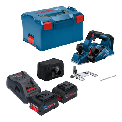 Produktbild von Bosch GHO 18V-26 Professional Akku Hobel 18 V 2,6 mm Brushless + 2x ProCORE Akku 5,5 Ah + Ladegerät + L-Boxx