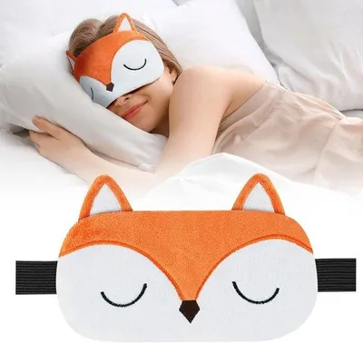 Immagine prodotto di Maschera per animali in peluche - Maschera confortevole per il sonno - Tessuto morbido e traspirante - 22 x 14 cm