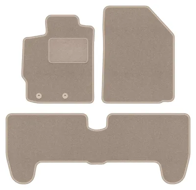 Produktbild von Velours-Fußmatten für Toyota Yaris II 2005-2011 (Schrägheck) – 3-tlg, Beige, passgenau – Wielganizator LUX