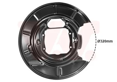 Produktbild von VAN WEZEL Spritzblech Bremsscheibe für BMW 5 Limousine (E39) Hinten Links 0639377 Ankerblech