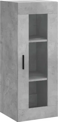 Image de Armoire murale gris béton 34,5x34x90 cm