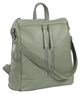 Produktbild von Toscanto Damen Cityrucksack Leder Rucksack hellgrün ORT100RL
