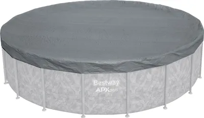 Produktbild von Bestway® Winterfeste Premium-Abdeckplane Ø 549 cm, grau, rund