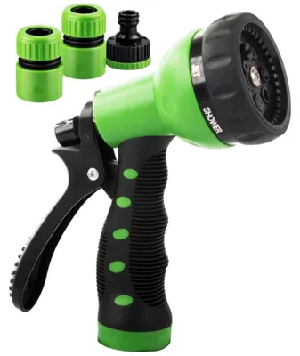 Produktbild von DIVODV 27872 Gartenspritzpistole für den Schlauch, 7 Sprühmodi, schwarz-grün