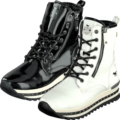 Produktbild von Mustang Damen Stiefelette Schnürboots Plateau 1347-503, Größe:42 EU, Farbe:Schwarz
