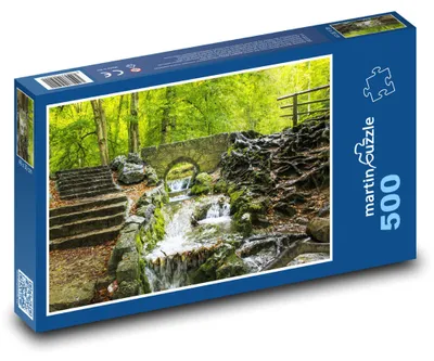 Produktbild von martinpuzzle - Puzzle 500 Teile - Fluss im Wald