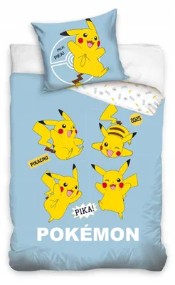 Produktbild von Carbotex Pokemon Baumwoll-Bettwäsche Set 160x200