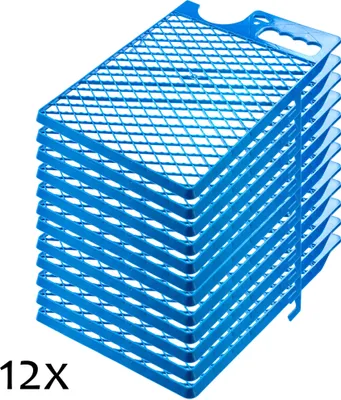 Immagine prodotto di Griglia raschiante KADAX "Lavik", griglia colorata in plastica, 39 cm, blu, 12 pezzi