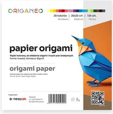 Obrázek produktu pro Origami papír ORIGANEO, různé barvy, 20 x 20 cm