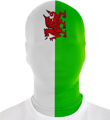 Produktbild von Morphsuits Morphmaske Länderflagge "Wales" / Karneval Fasching Kostüm Zubehör