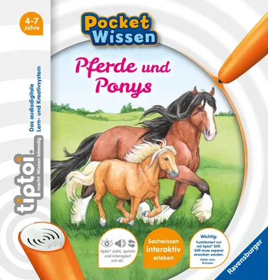Produktbild von Ravensburger tiptoi® Buch Pocket Wissen Pferde und Ponys