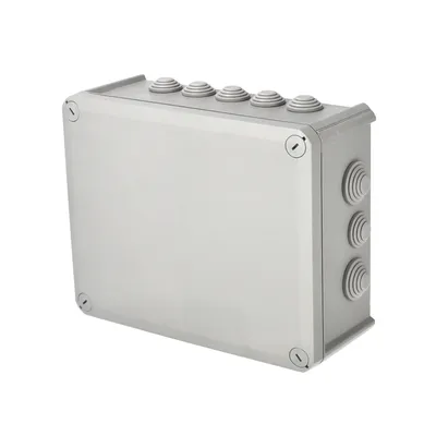 Immagine prodotto di Scatola da parete ermetica con gommini - coperchio per viti, 240x190x95mm, IP66, grigio, EDO777774, EDO Technic