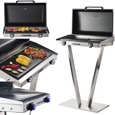 Zdjęcie produktu dla Elektryczny grill ze stali nierdzewnej TKG Team Kalorik TKG EBBQ 1002 L