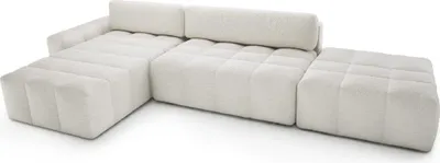 Produktbild von FEDVE Ecksofa Eckcouch Liptitz La L Form Sofa mit Schlaffunktion Bettkästen Couch Sofagarnitur Seite Links Creme (Anthology 01)