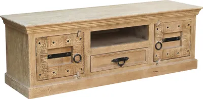 Produktbild von SIT Möbel Lowboard mit 2 Türen, 1 Schublade, 1 offenes Fach | Mango-Holz natur | B 150 x T 45 x H 50 cm | 14521-01 | Serie DAIPUR