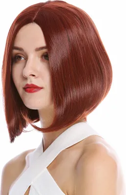 Produktbild von WIG ME UP Perücke kurz Longbob Mittelscheitel Rotbraun YZF-4370-35