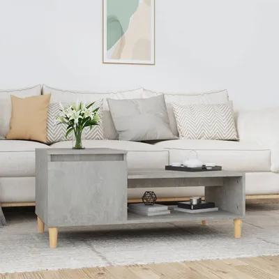 Produktbild von Couchtisch Betongrau 100x50x45 cm Holzwerkstoff , Couchtische Design 2024