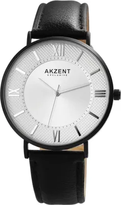 Produktbild von Akzent Exclusive Herrenarmbanduhr mit Kunstlederionsarmband