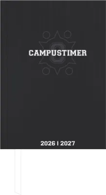Produktbild von Campustimer 2027 A6-Format Hardcover Schwarz 1 Woche auf 2 Seiten 4-sprachig