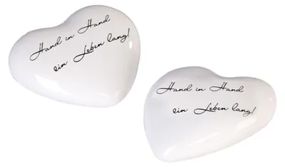 Produktbild von Casablanca Herz "Hand in Hand ein Leben lang" Tischdeko Hochzeit Geschenk 96743