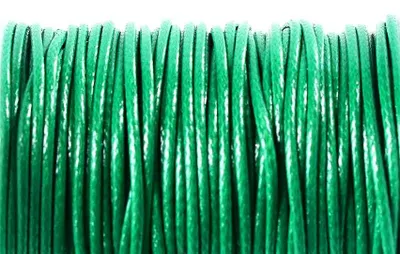Produktbild von Vintageparts Polyesterkordel gewachst dunkelgrün 1 mm 10 Meter