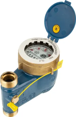 Produktbild von JS Steigrohr Hauswasserzähler MNRS 3/4 Zoll DN 20 Q3=4, R80, Baulänge 105 mm